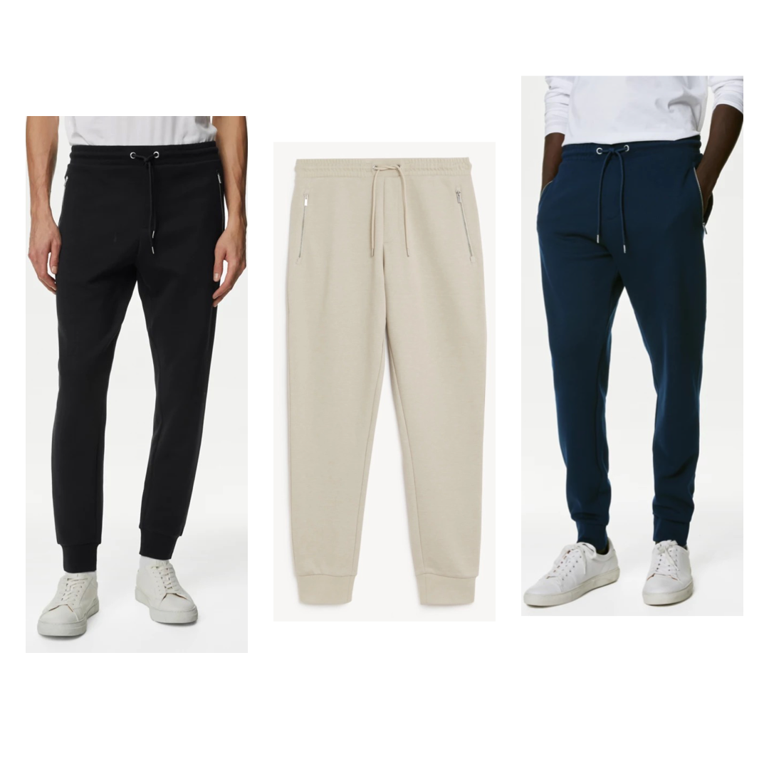 Men's zip pocket joggers sale