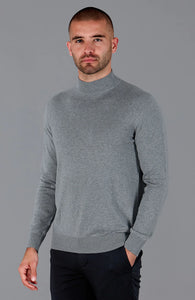 Men’s 100% Merino Wool Grey Turtleneck
