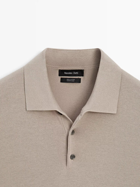 Massimo Dutti Men’s 3 Button Knitted Polo 3 Colours