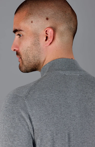 Men’s 100% Merino Wool Grey Turtleneck