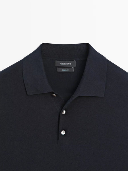 Massimo Dutti Men’s 3 Button Knitted Polo 3 Colours