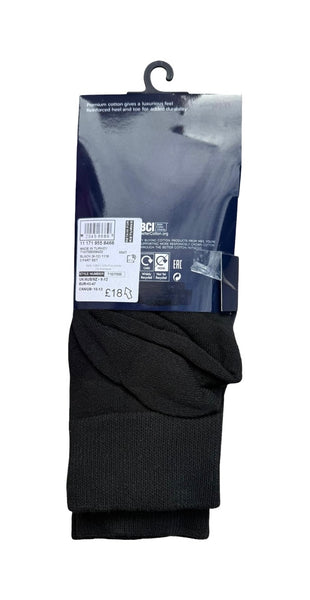 M&S Egyptian Cotton Men’s Black Socks 9/12 Pack of 3