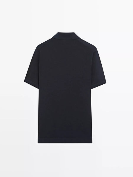 Massimo Dutti Men’s 3 Button Knitted Polo 3 Colours