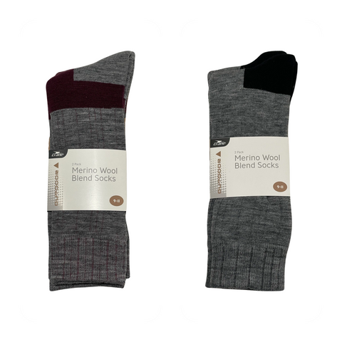 Merino Wool Blend Grey Socks