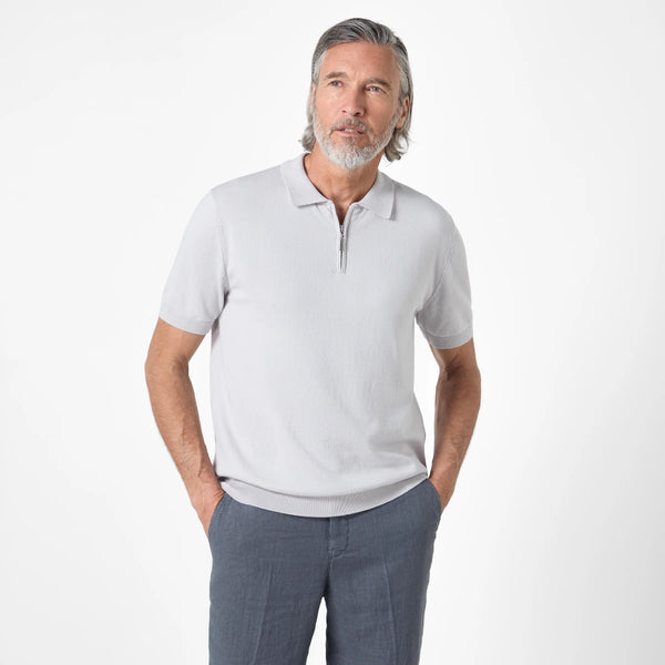 Massimo Dutti Men’s 1/4 Zip Polo 3 Colours