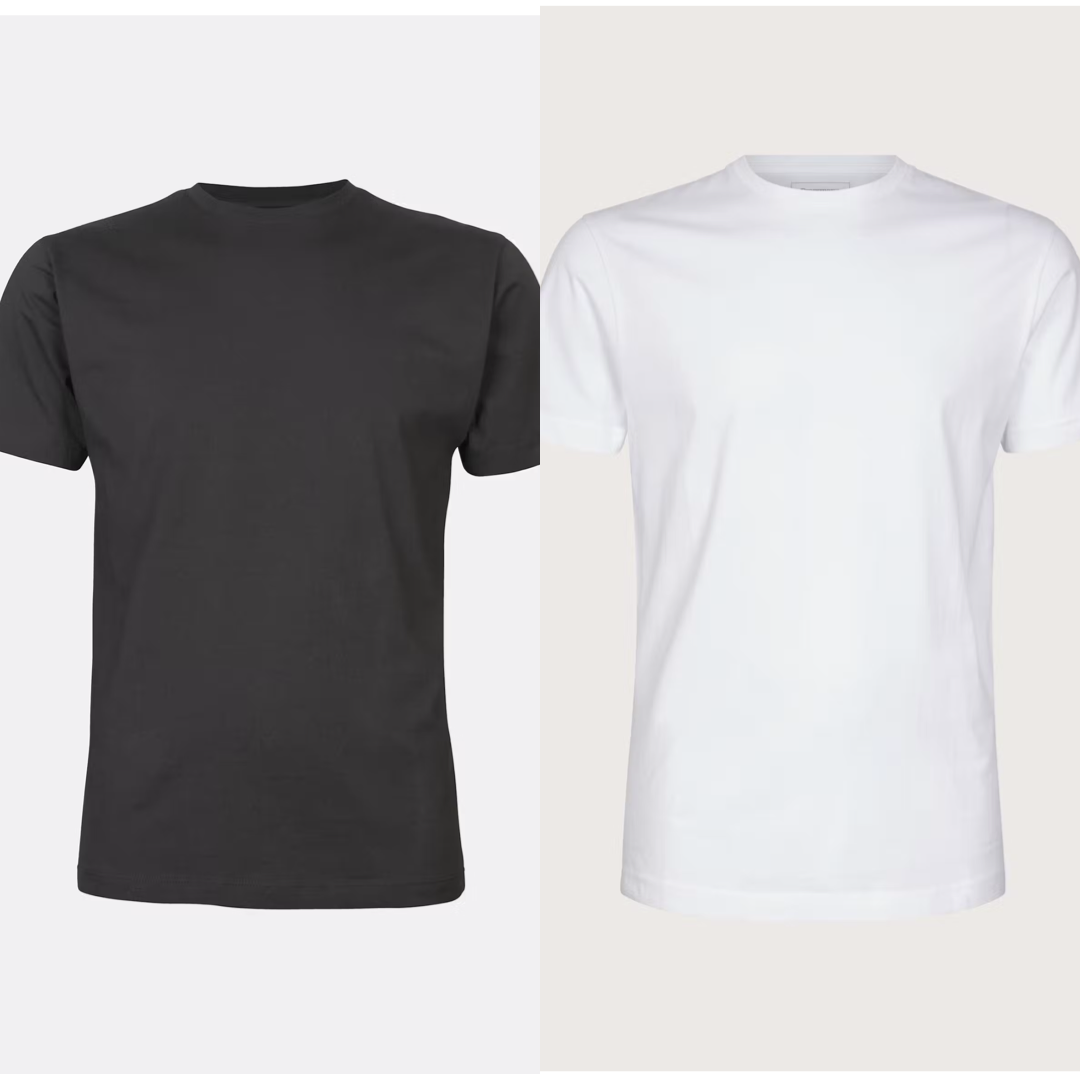 Dressman Men’s T-Shirt Black & White, S, 2XL & 3XL