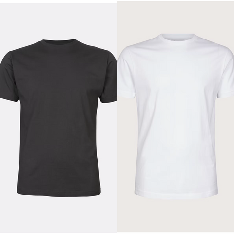 Dressman Men’s T-Shirt Black & White, S, 2XL & 3XL