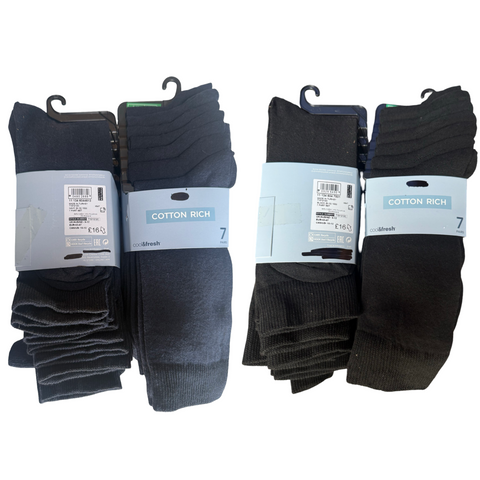 Men’s M&S 7 Pack Socks Navy or Black
