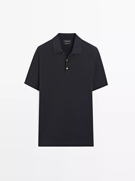 Massimo Dutti Men’s 3 Button Knitted Polo 3 Colours