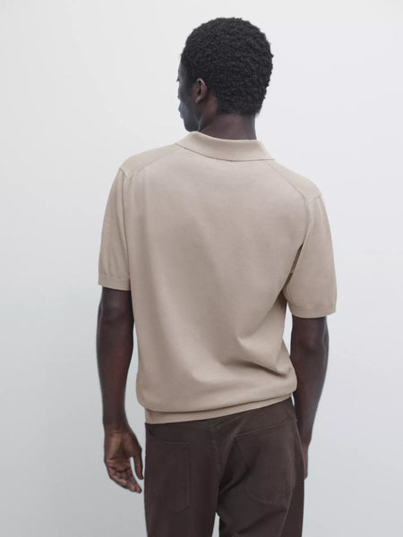 Massimo Dutti Men’s 3 Button Knitted Polo 3 Colours
