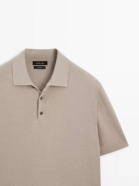 Massimo Dutti Men’s 3 Button Knitted Polo 3 Colours