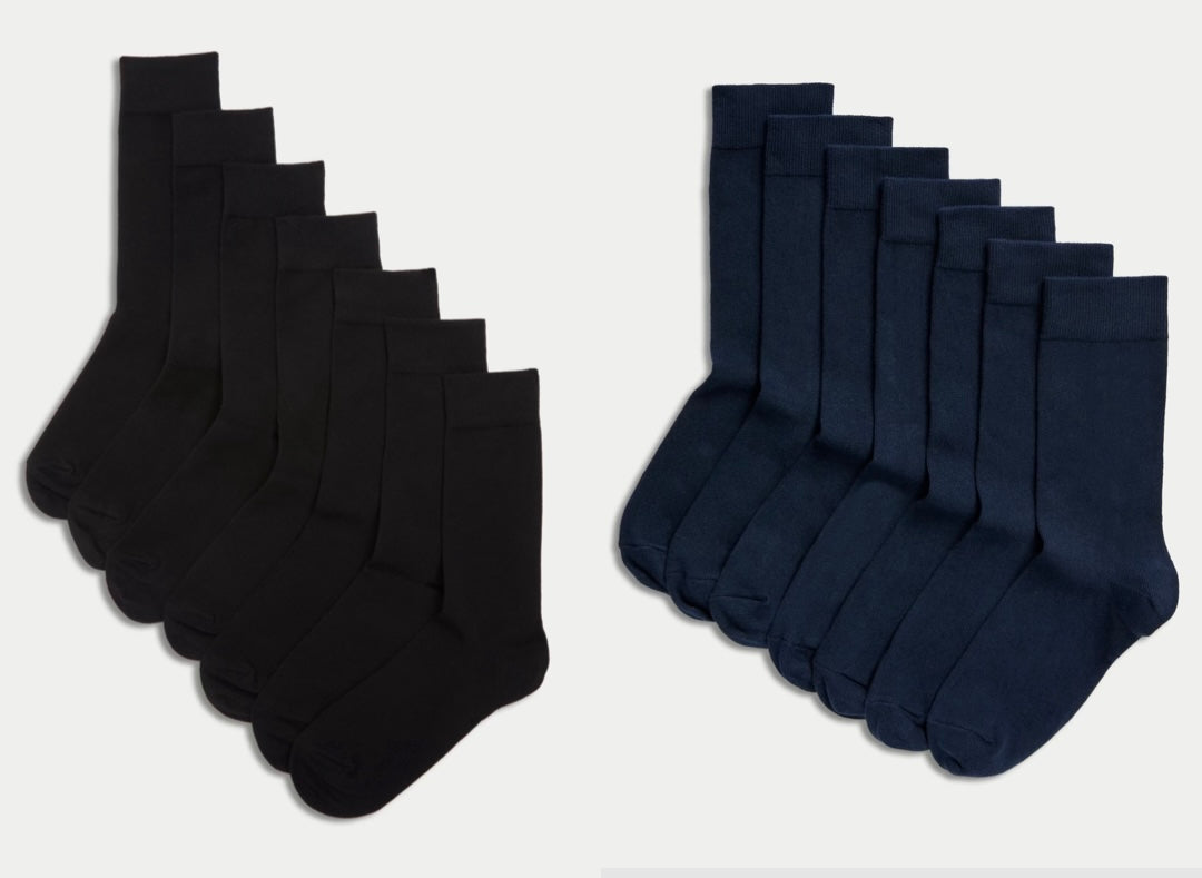 Men’s M&S 7 Pack Socks Navy or Black