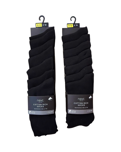 Mens Next Black Socks 7pack Size 9/11 £8 or 2 for £15