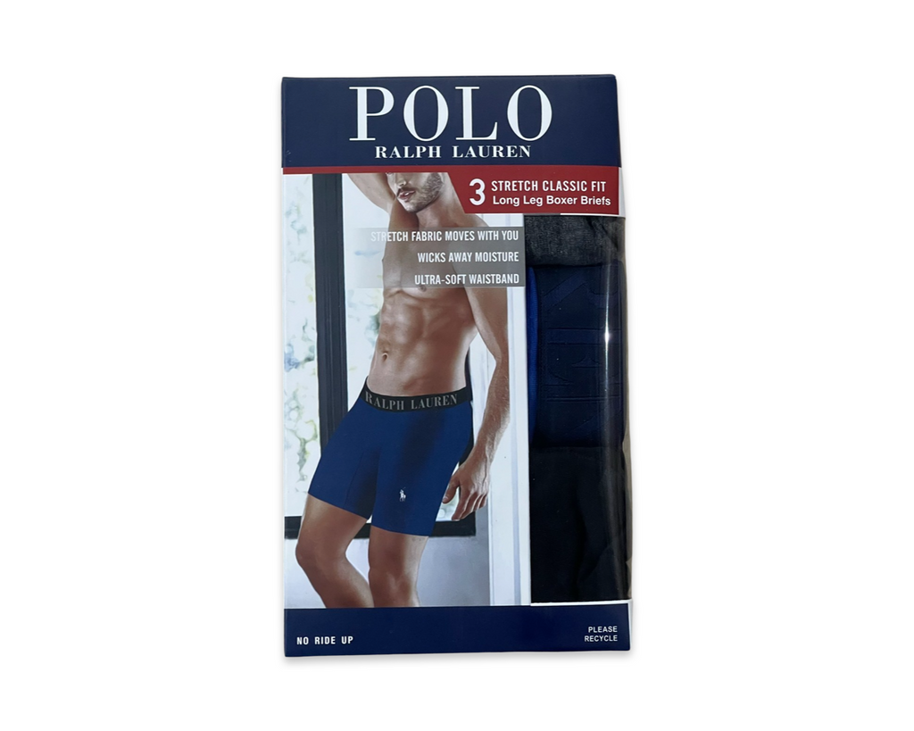 Polo Ralph Lauren, Men's Long Leg Stretch Classic-Fit Boxer 3-Pack