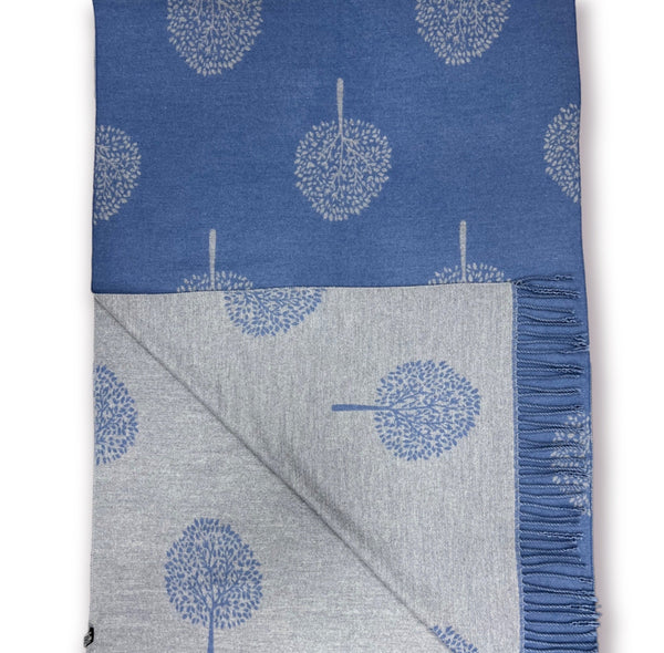 Cashmere Mix Tree Of Life Print Winter Scarf With Tassels