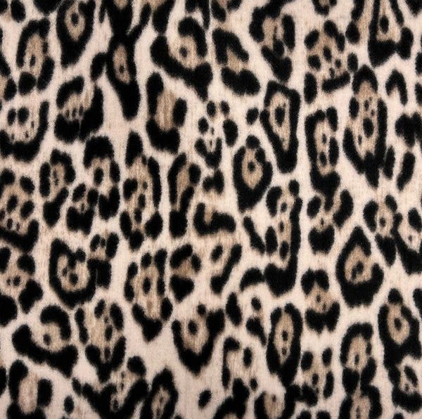 Classic Wool Mix Leopard Winter Scarf With Tassels On Each End