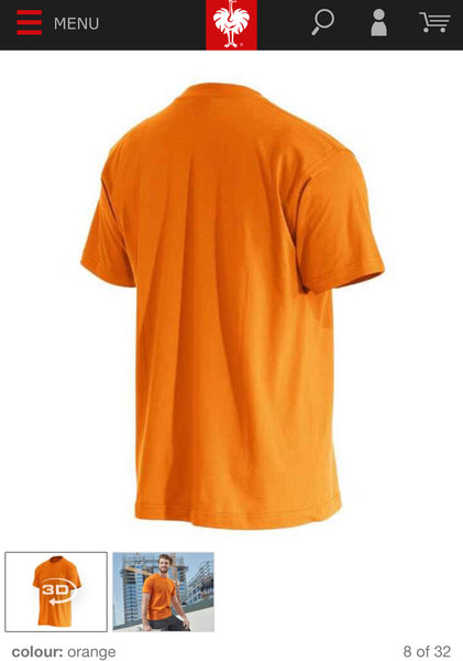 Mens Engelbert Strauss Cotton T-shirt Orange